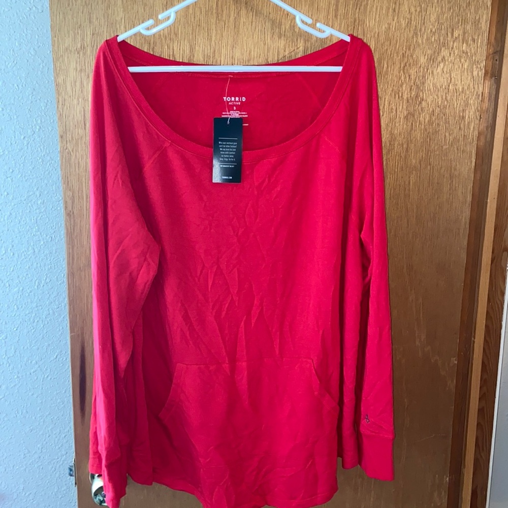 Torrid Active 3x lightweight red sweatshirt